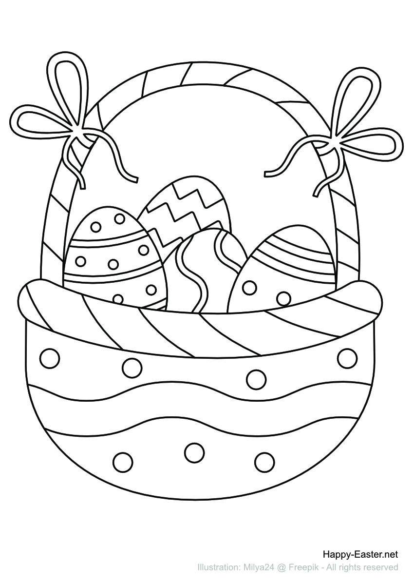 coloring pages easter baskets