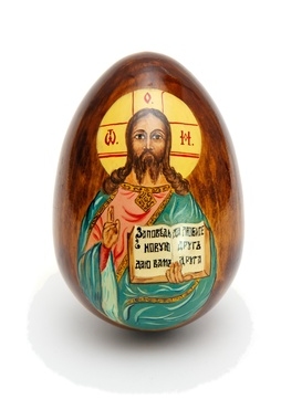 Russian Easter egg with Jesus Christ (illustration: slavapolo © Fotolia)