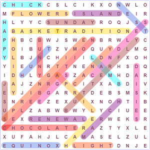 Easter Word Search (Hard Level)